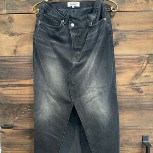 Reformation maxi denim skirt size 27